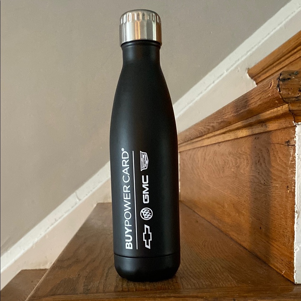 Black Stainless Steel Water Bottle GMC